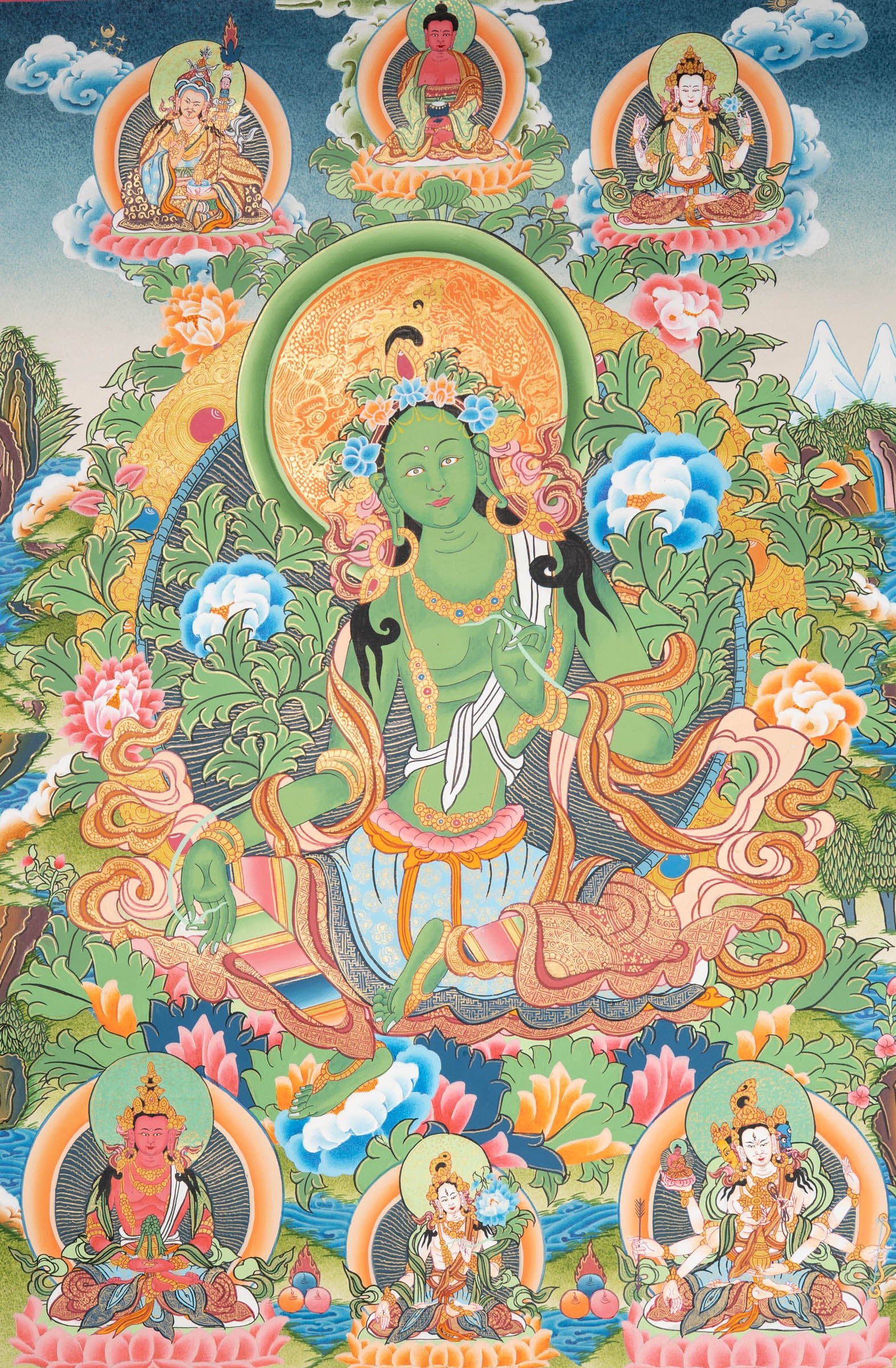 Green Tara Thangka – Compassion & Protection Art