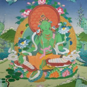 Green Tara Thangka Painting