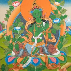 Tibetan Green Tara Thangka Painting