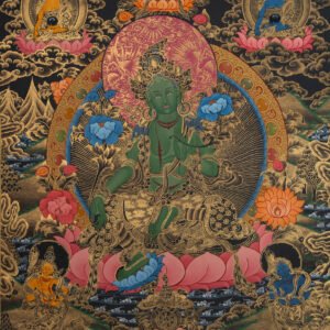 Handpainted Green Tara Thangka Painting