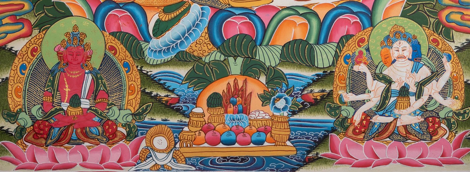 Green Tara Thangka – Hand-Painted Himalayan Art - Image 3