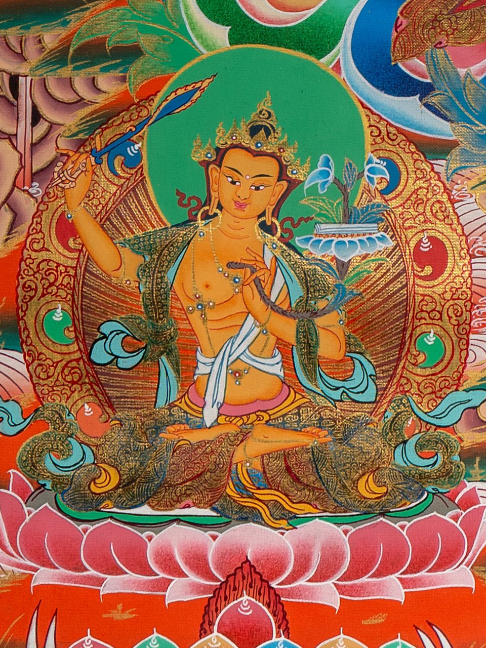 Green Tara Thangka Painting - Image 3