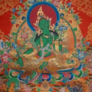 Green Tara Thangka Painting
