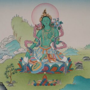 Hand-painted Green Tara Thangka