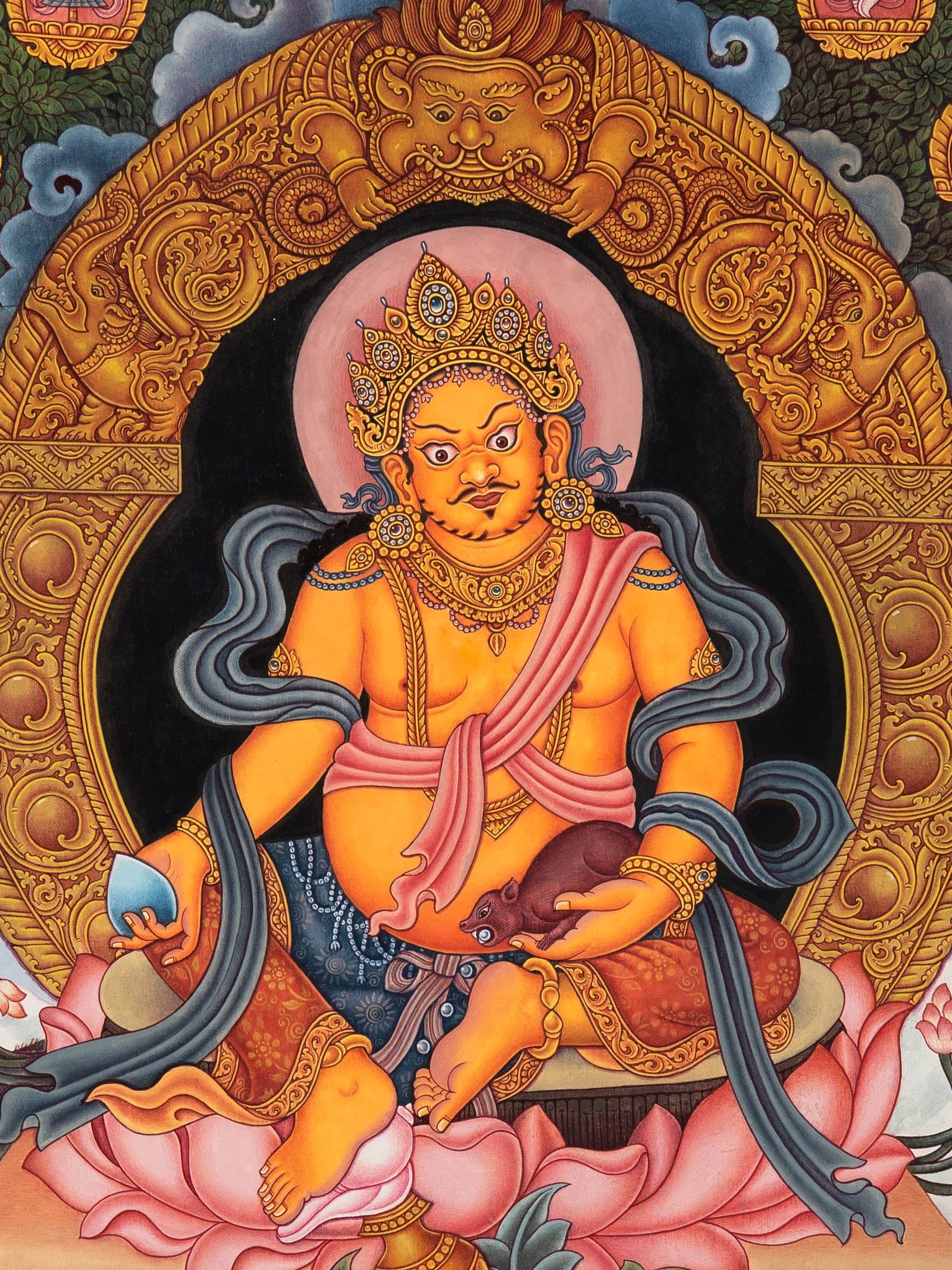 Zambala – Divine Wealth Thangka - Image 2