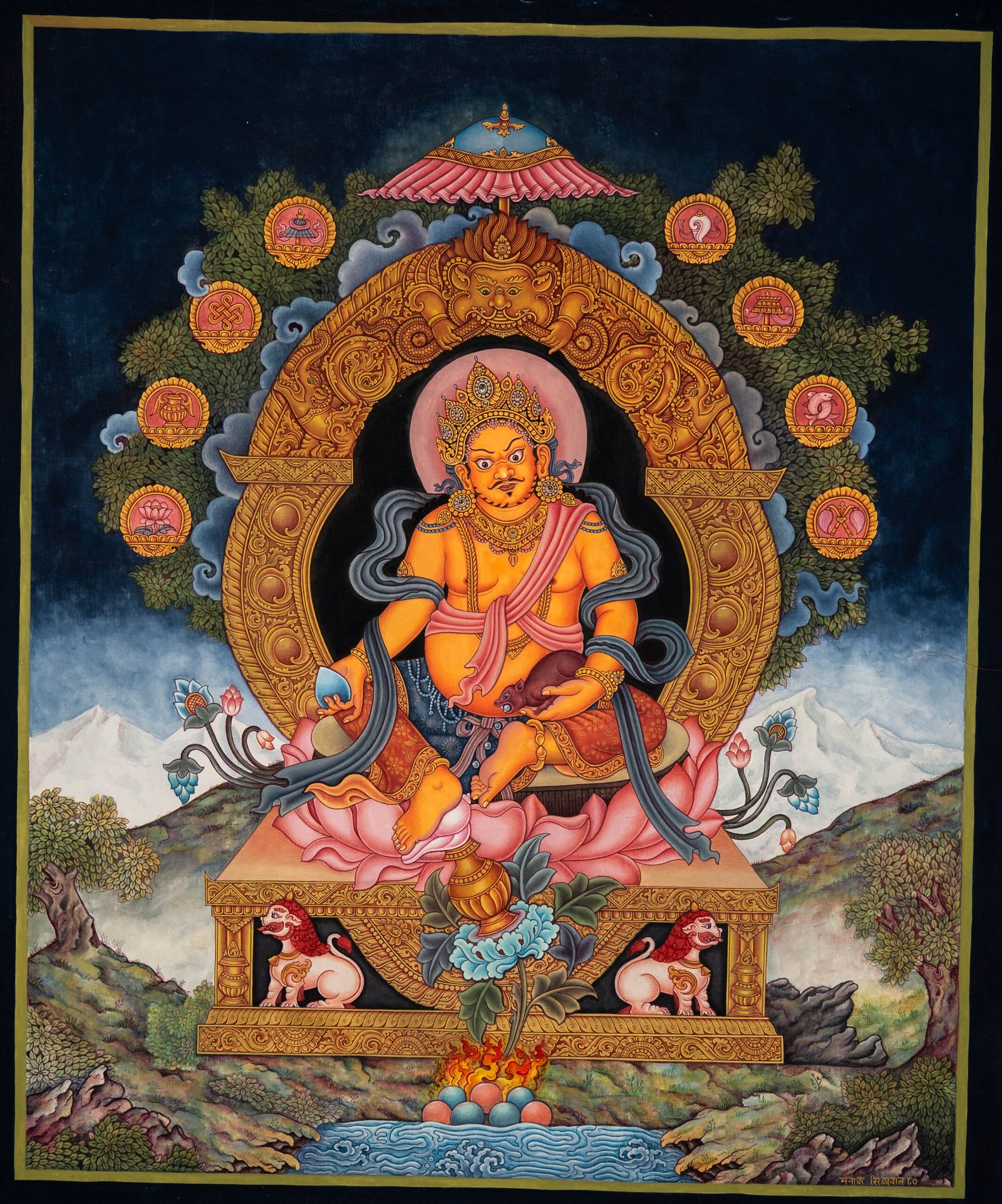 Zambala – Divine Wealth Thangka