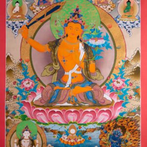 Manjushri Thangka Painting from Nepal