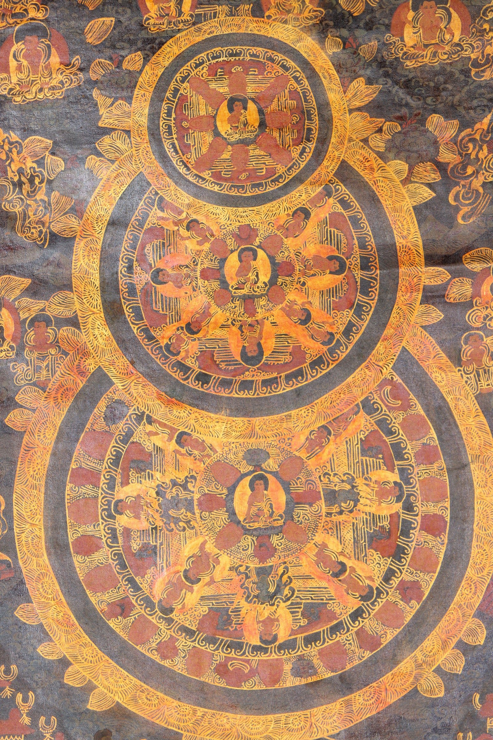 Buddha Mandala Brocade Thangka - Image 3