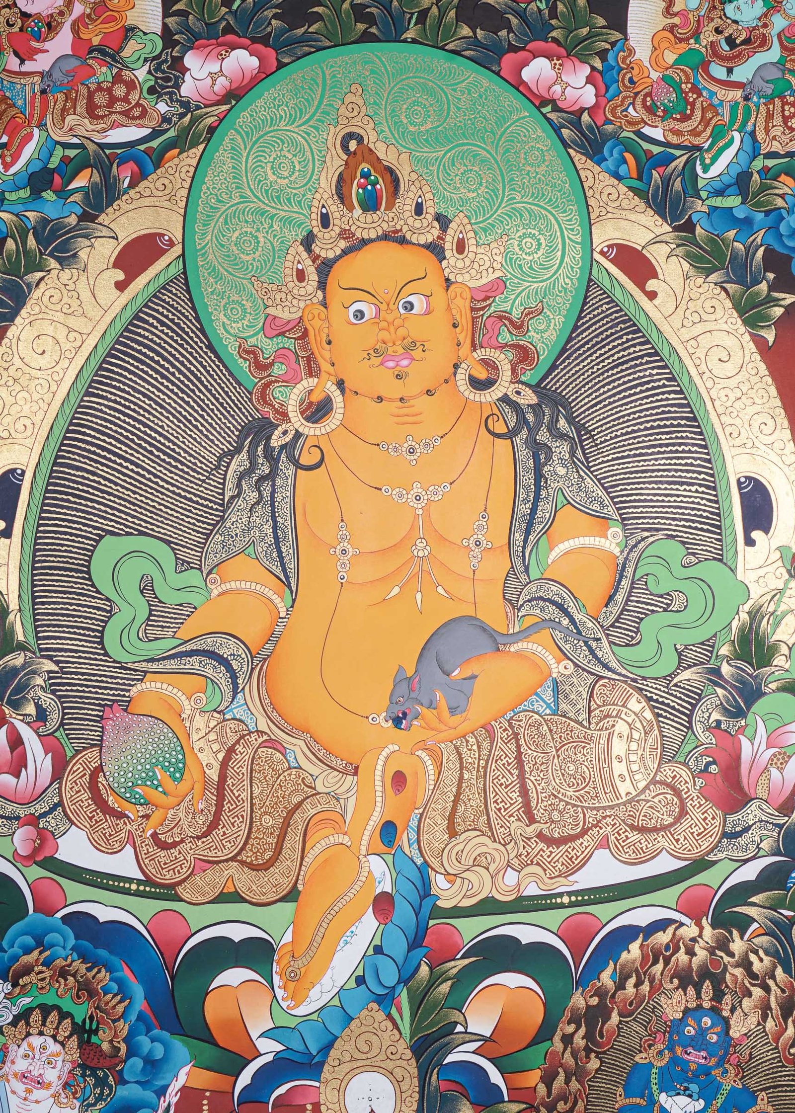 Pancha Zambala Thangka Painting - Image 2
