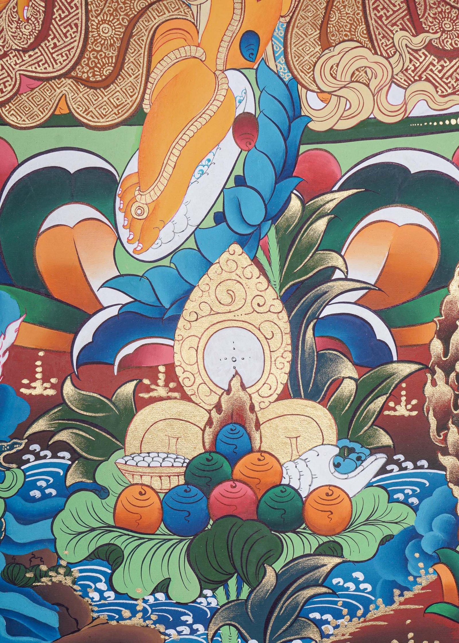Pancha Zambala Thangka Painting - Image 3