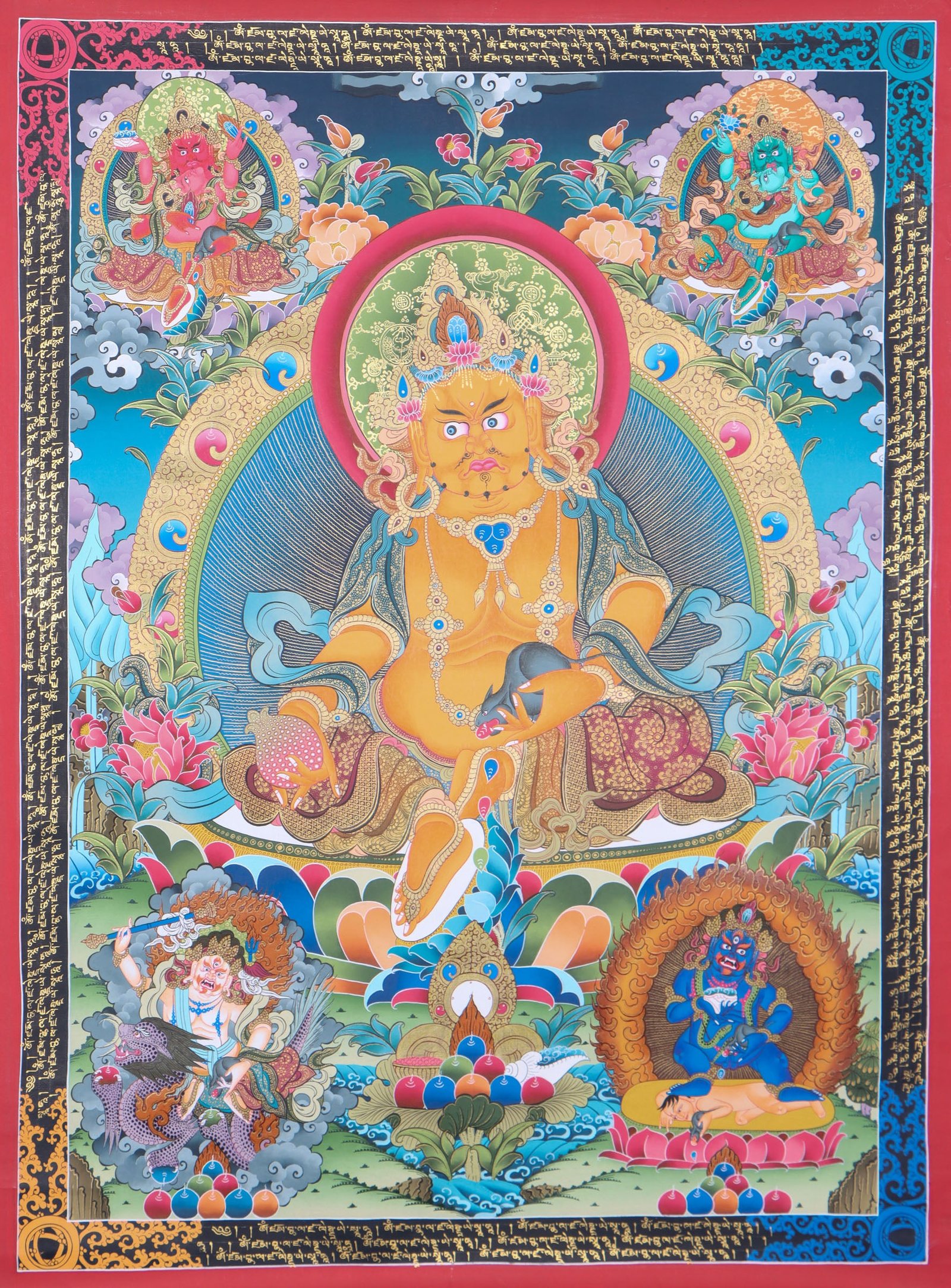 5 Zambalas Thangka Painting