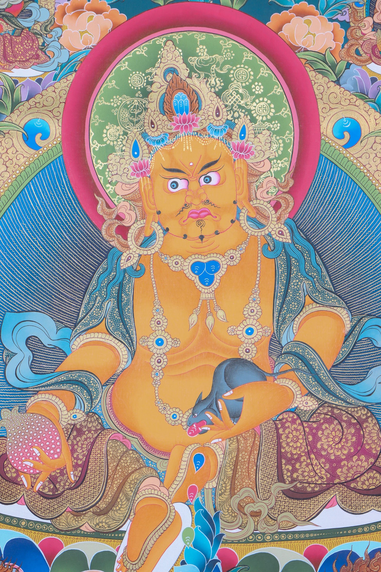 5 Zambalas Thangka Painting - Image 3