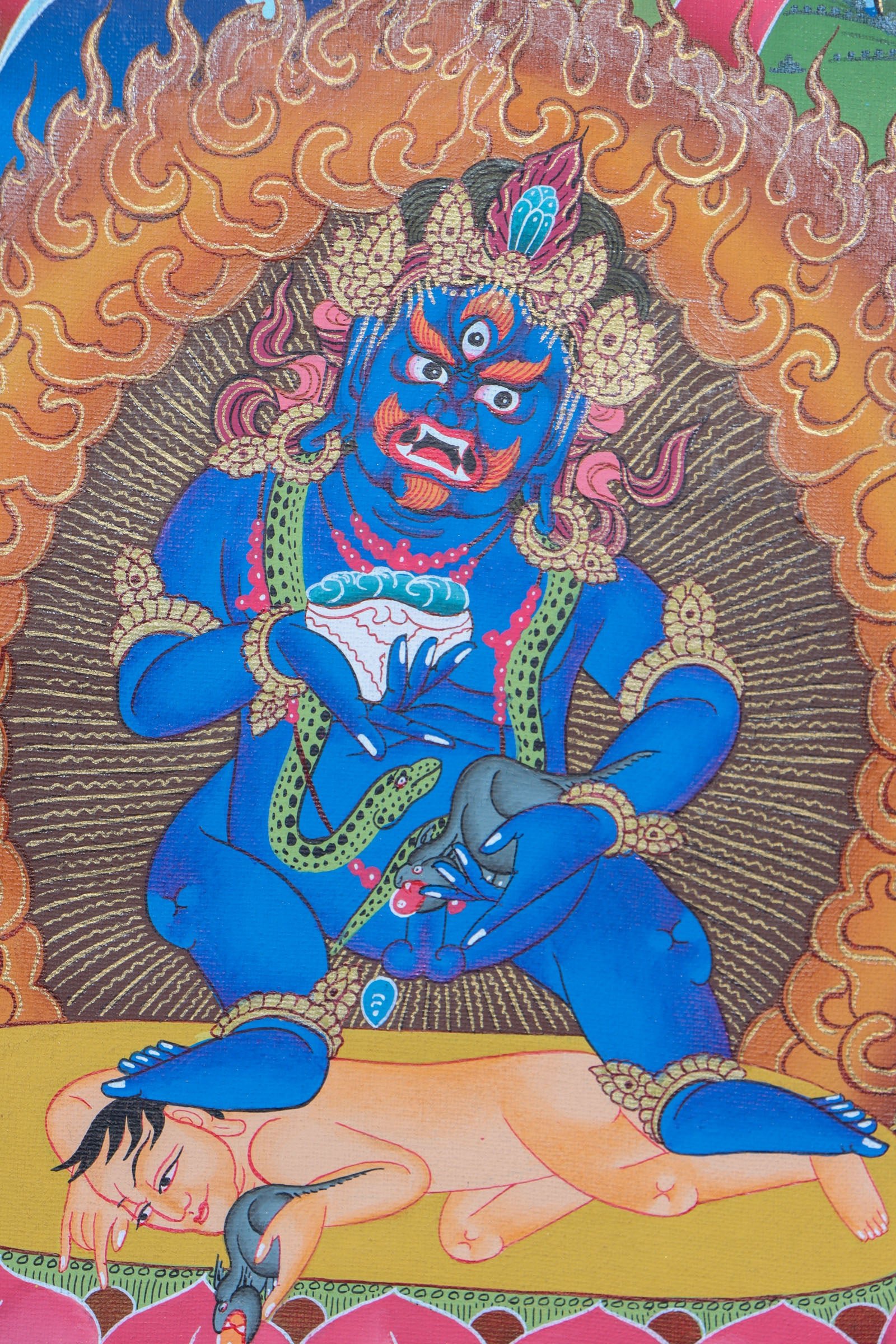 5 Zambalas Thangka Painting - Image 6