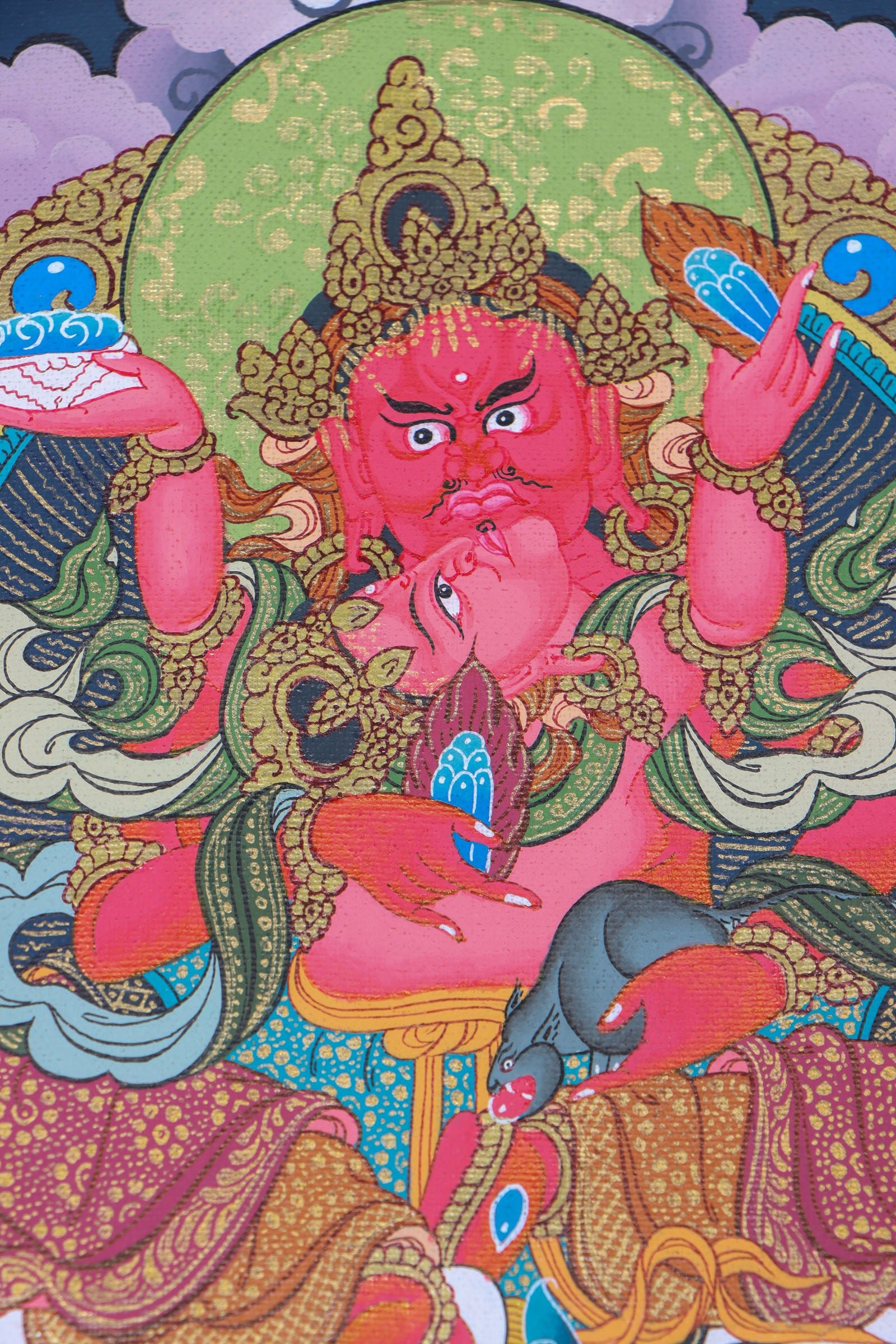 5 Zambalas Thangka Painting - Image 7