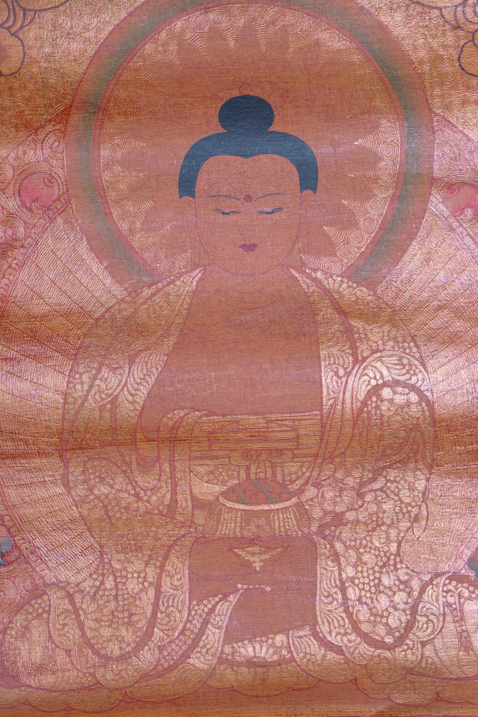 antique amitabha buddha thangka