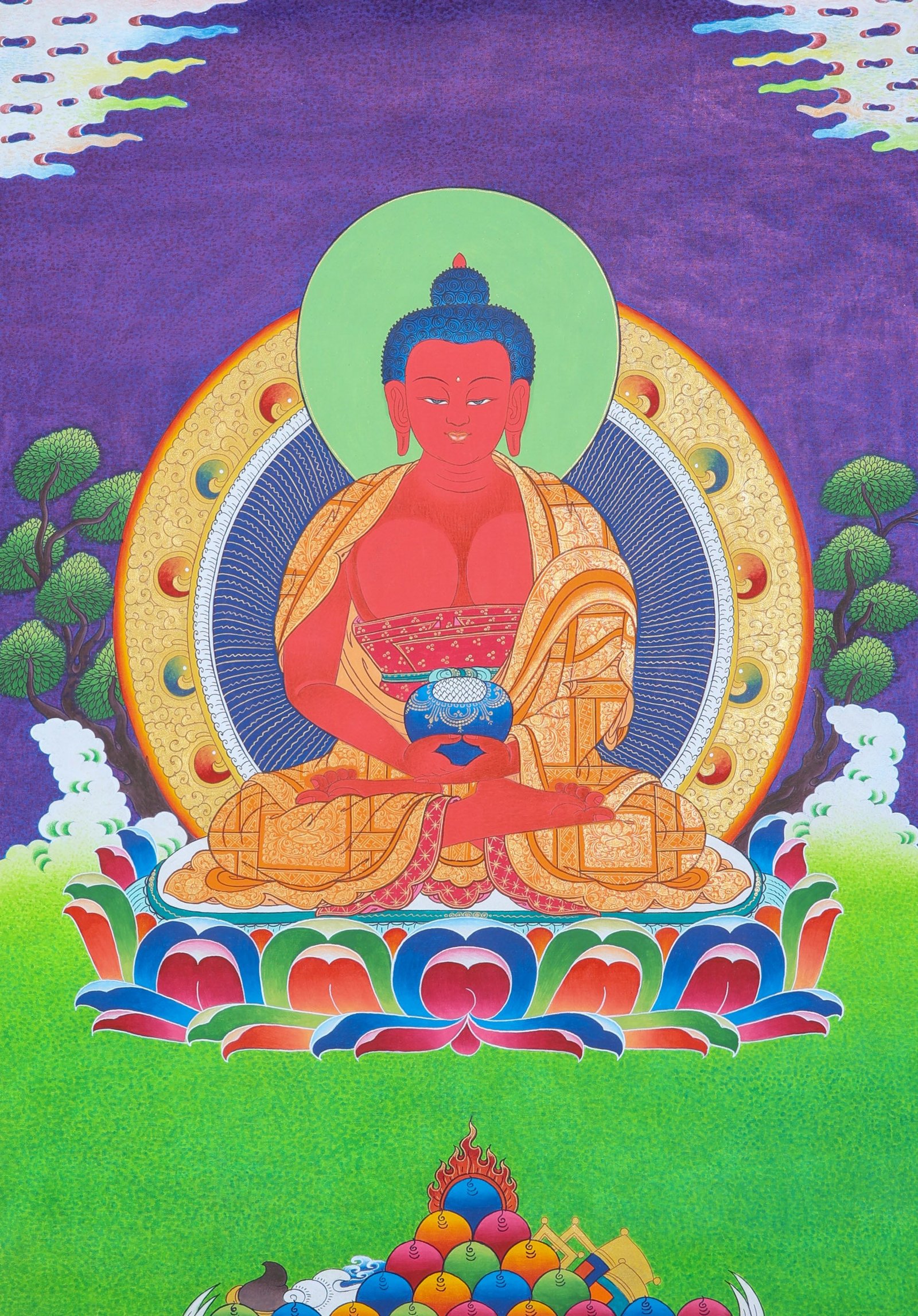 amitabha buddha thangka painting