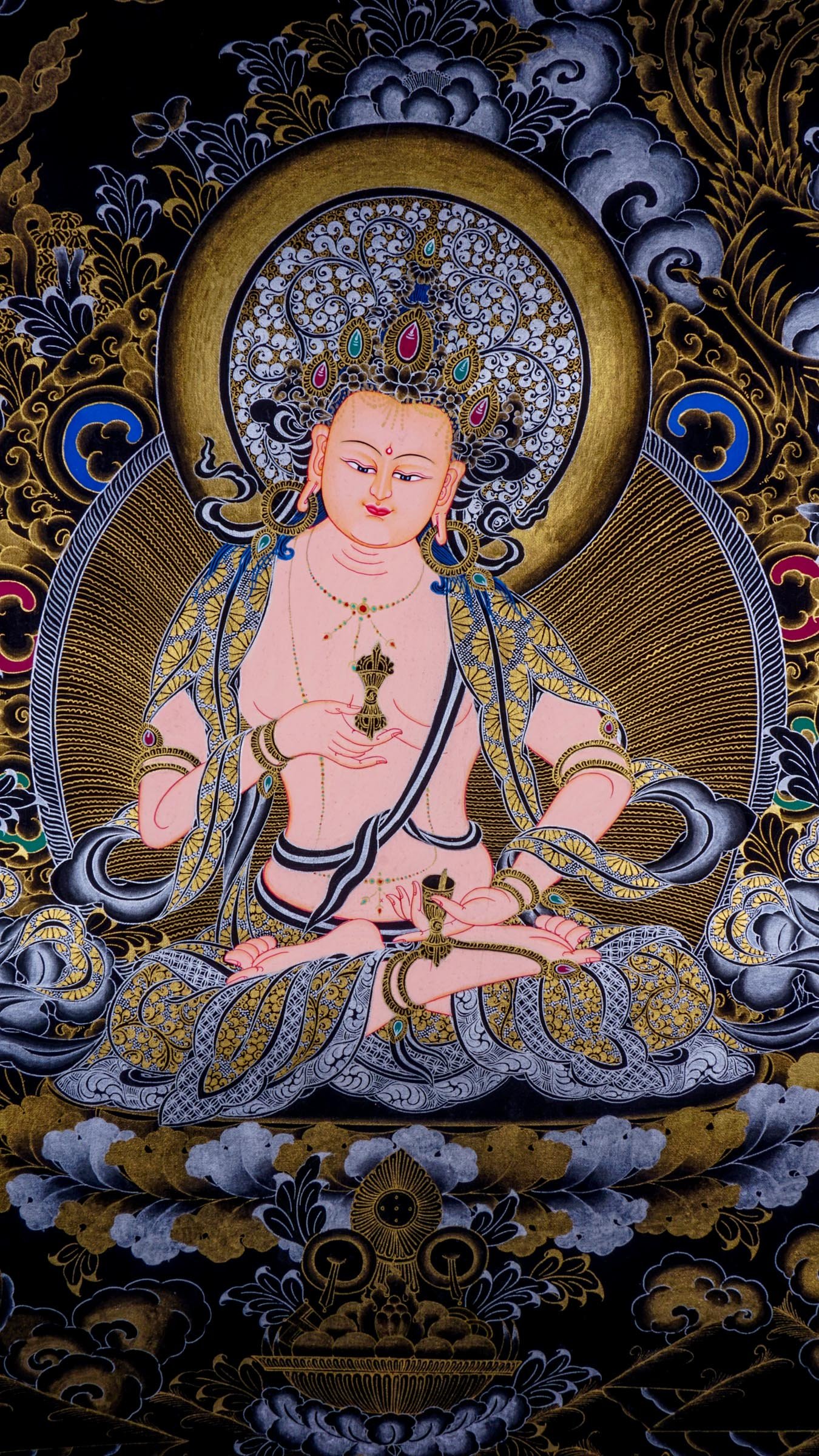 Tibetan Thangka painting of Vajrasattva - Image 2