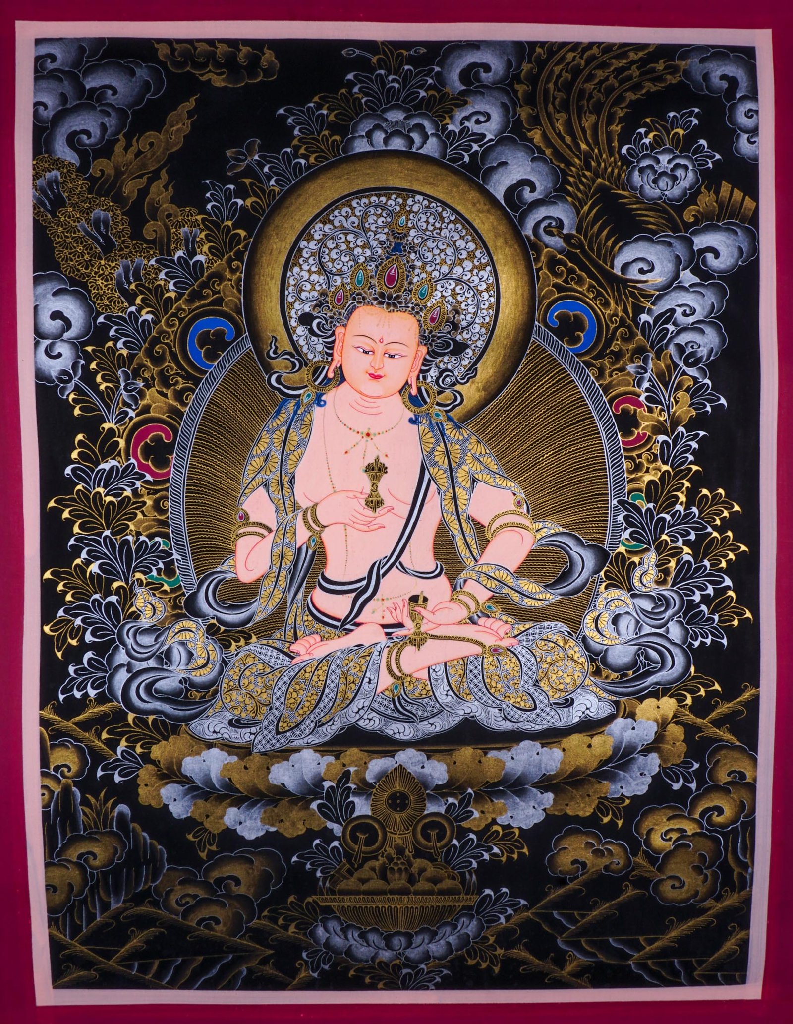 Tibetan Thangka painting of Vajrasattva