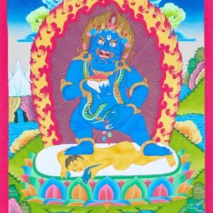 Black Zambala Thangka Painting