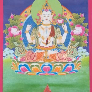 Tibetan Chengresi Thangka Painting