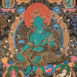 Green Tara Thangka Painting