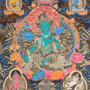 Green Tara Thangka Painting