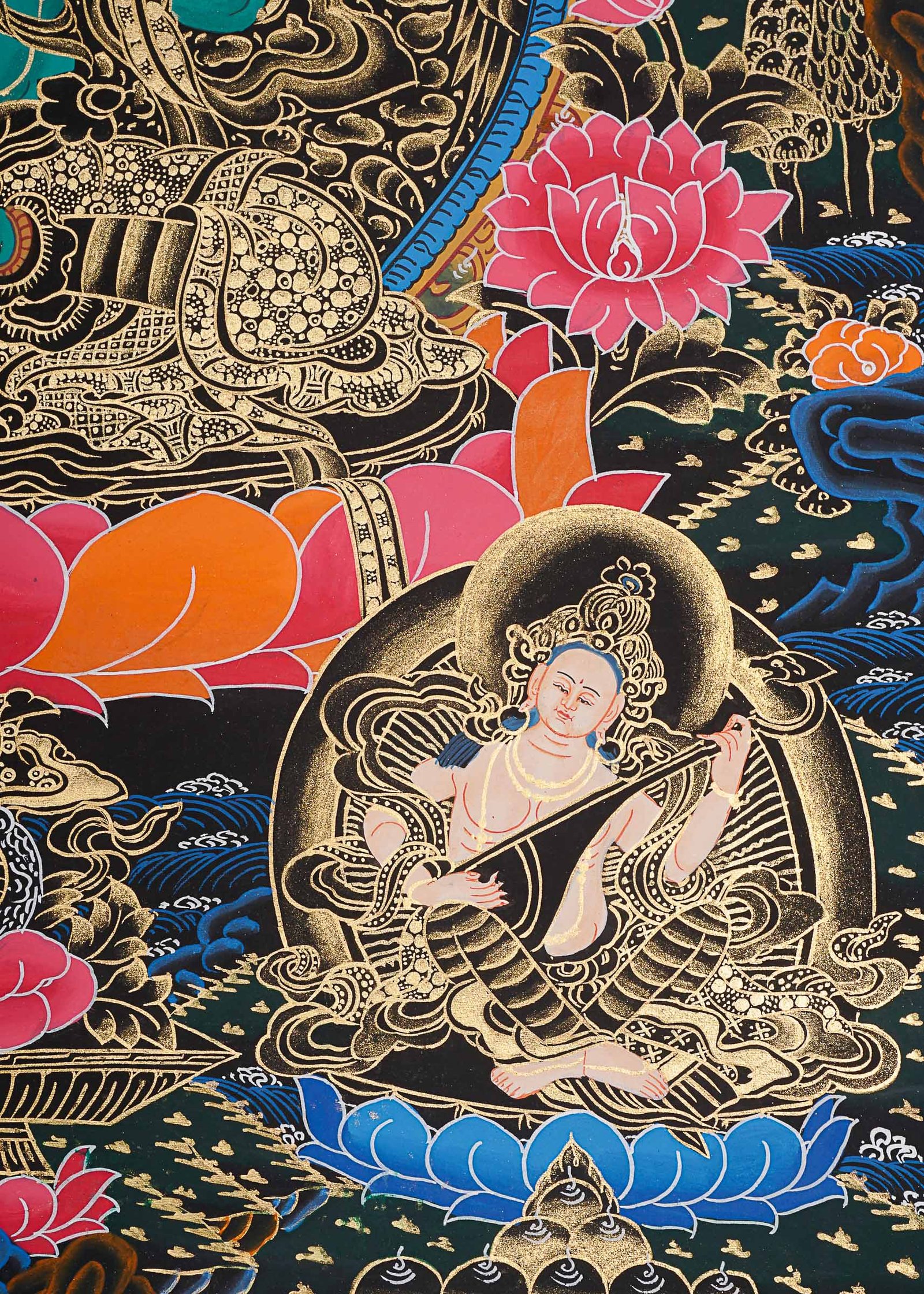 Green Tara Thangka Painting - Image 7