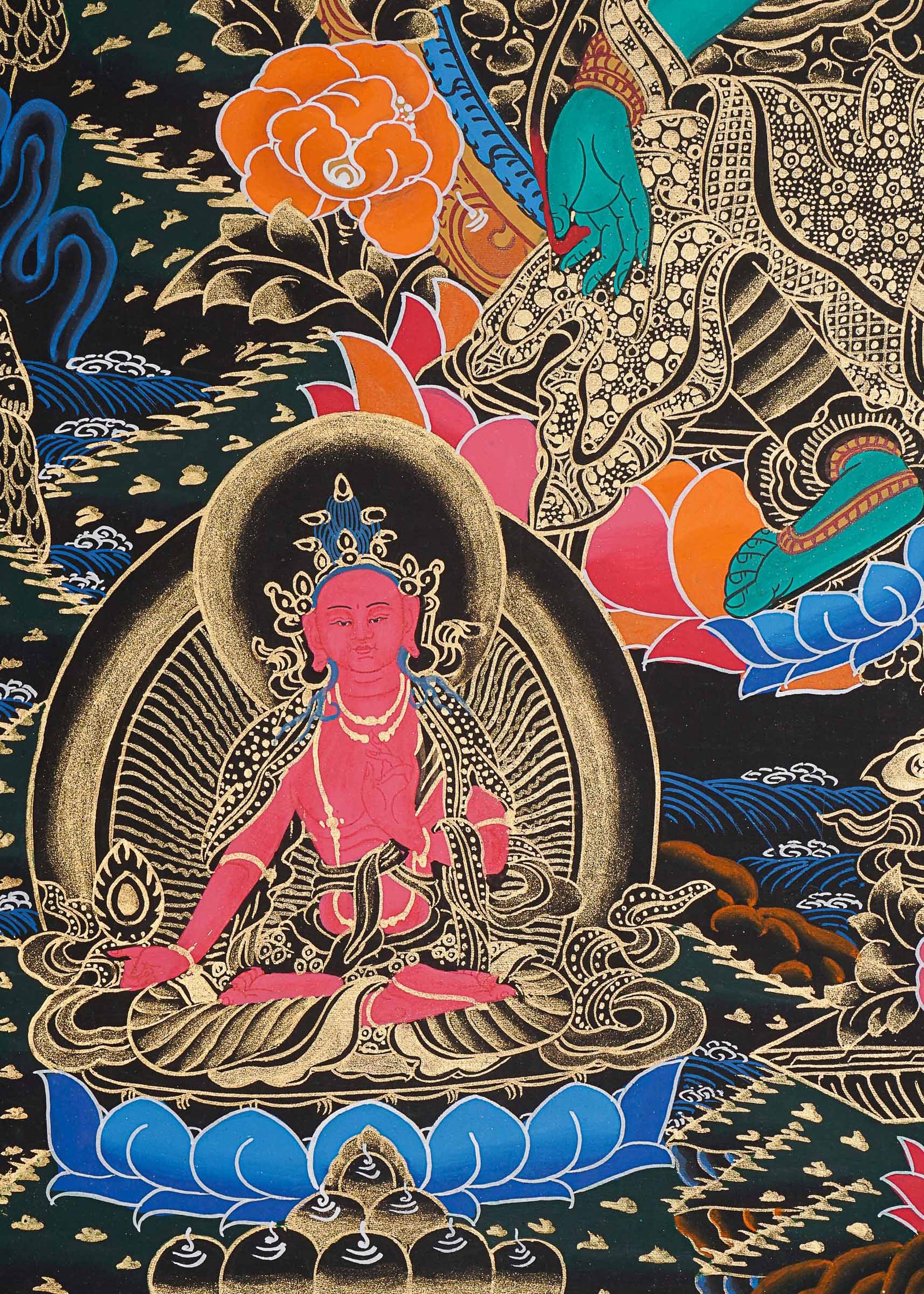 Green Tara Thangka Painting - Image 8