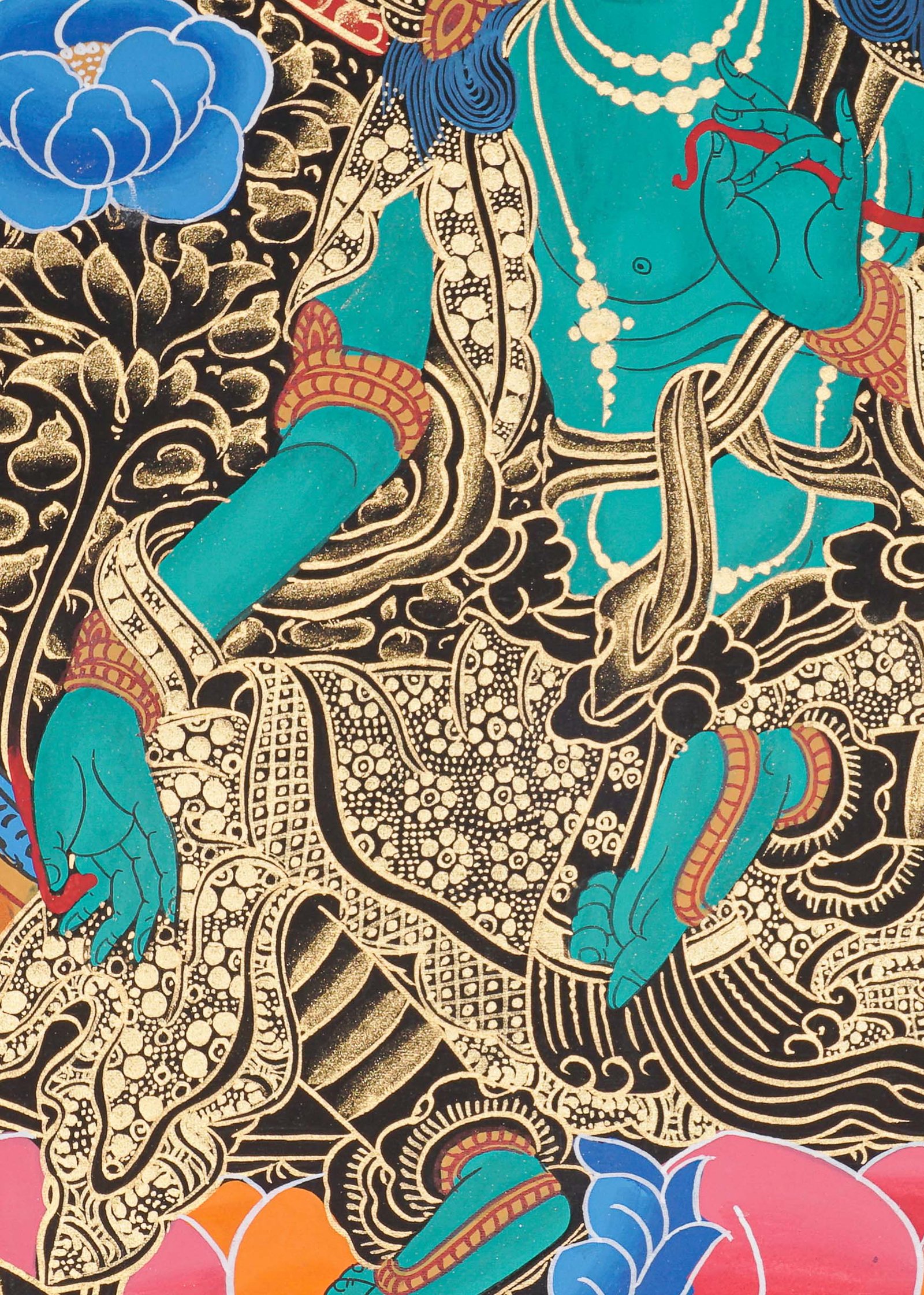 Green Tara Thangka Painting - Image 3