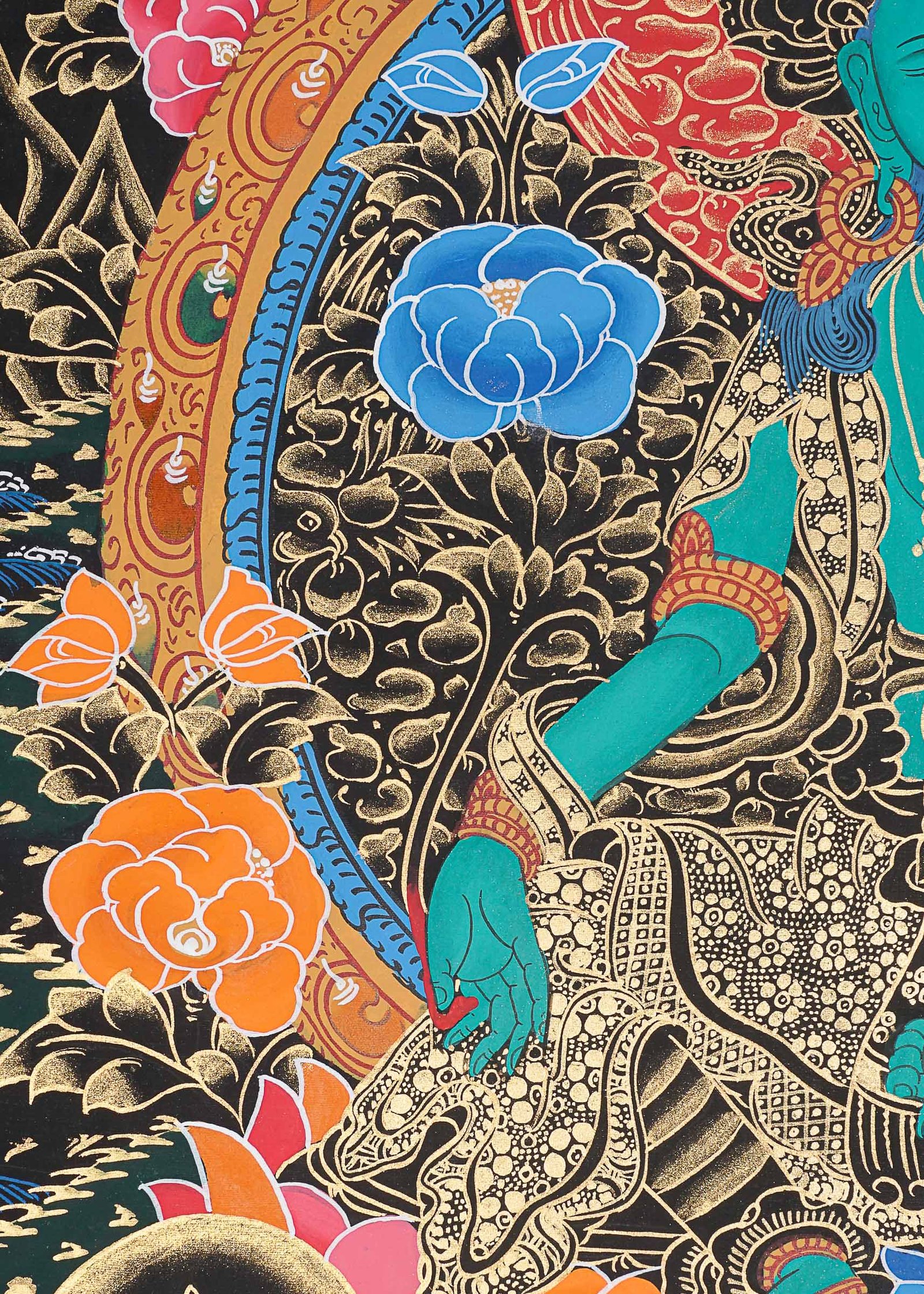 Green Tara Thangka Painting - Image 4