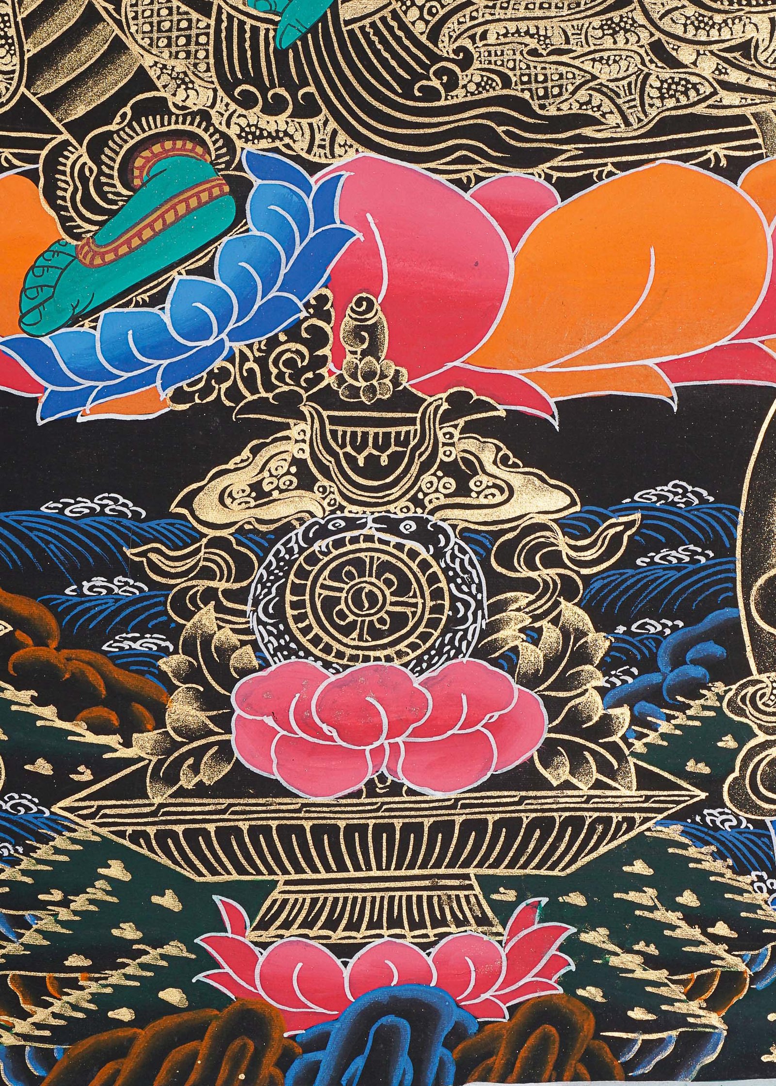 Green Tara Thangka Painting - Image 12