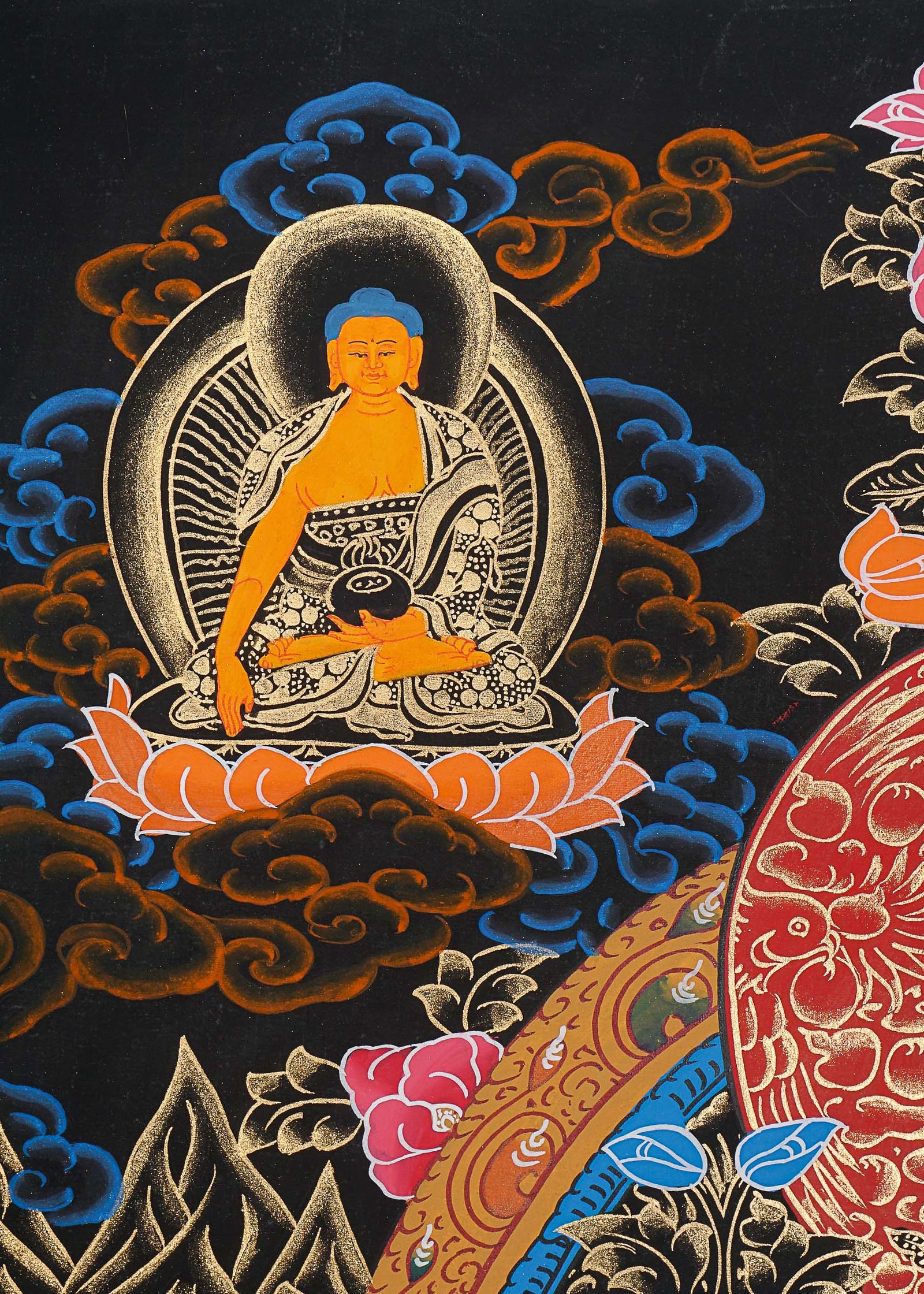 Green Tara Thangka Painting - Image 13