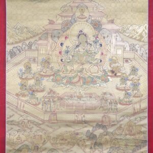 Green Tara Temple Thangka Gold Painting