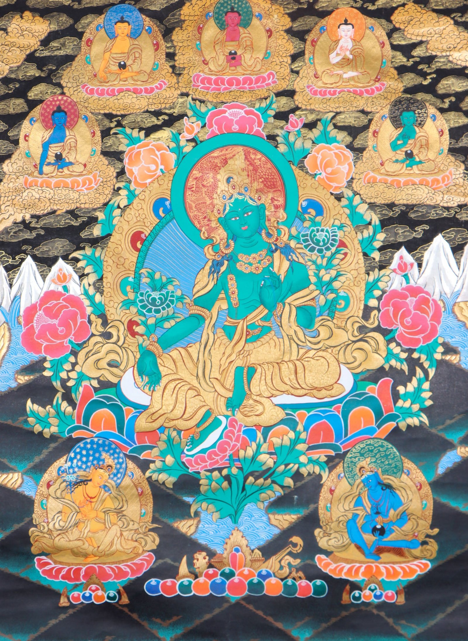 unique piece -Green Tara Thangka - Image 2