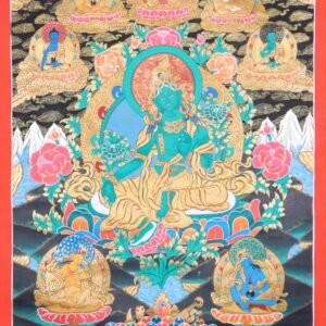 unique piece -Green Tara Thangka