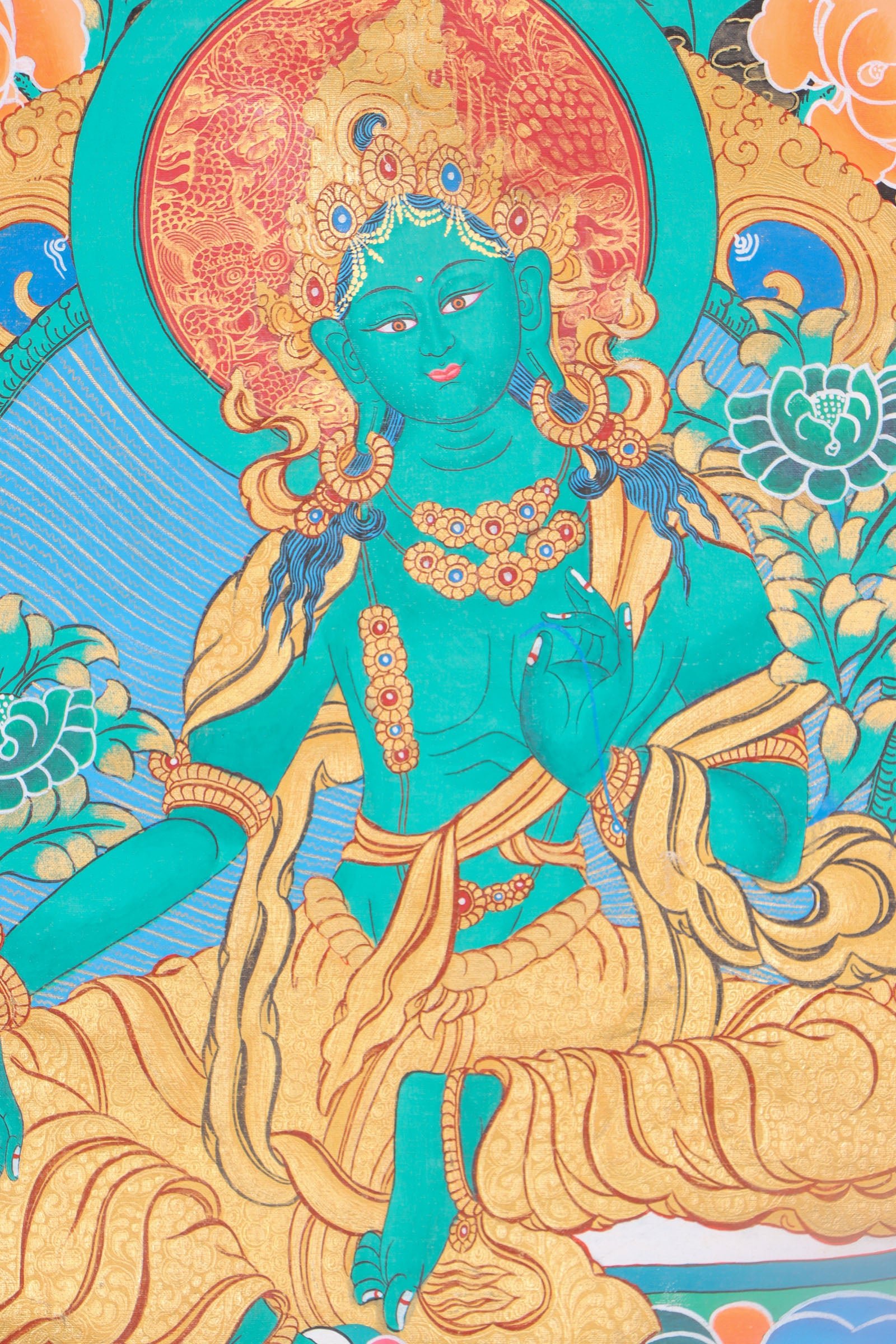 unique piece -Green Tara Thangka - Image 3