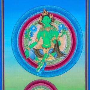 Green Tara Thangka Painting