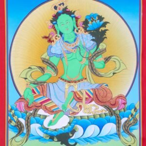 Green Tara Thangka Painting (Listed)