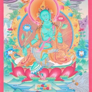 Green Tara Thangka Painting