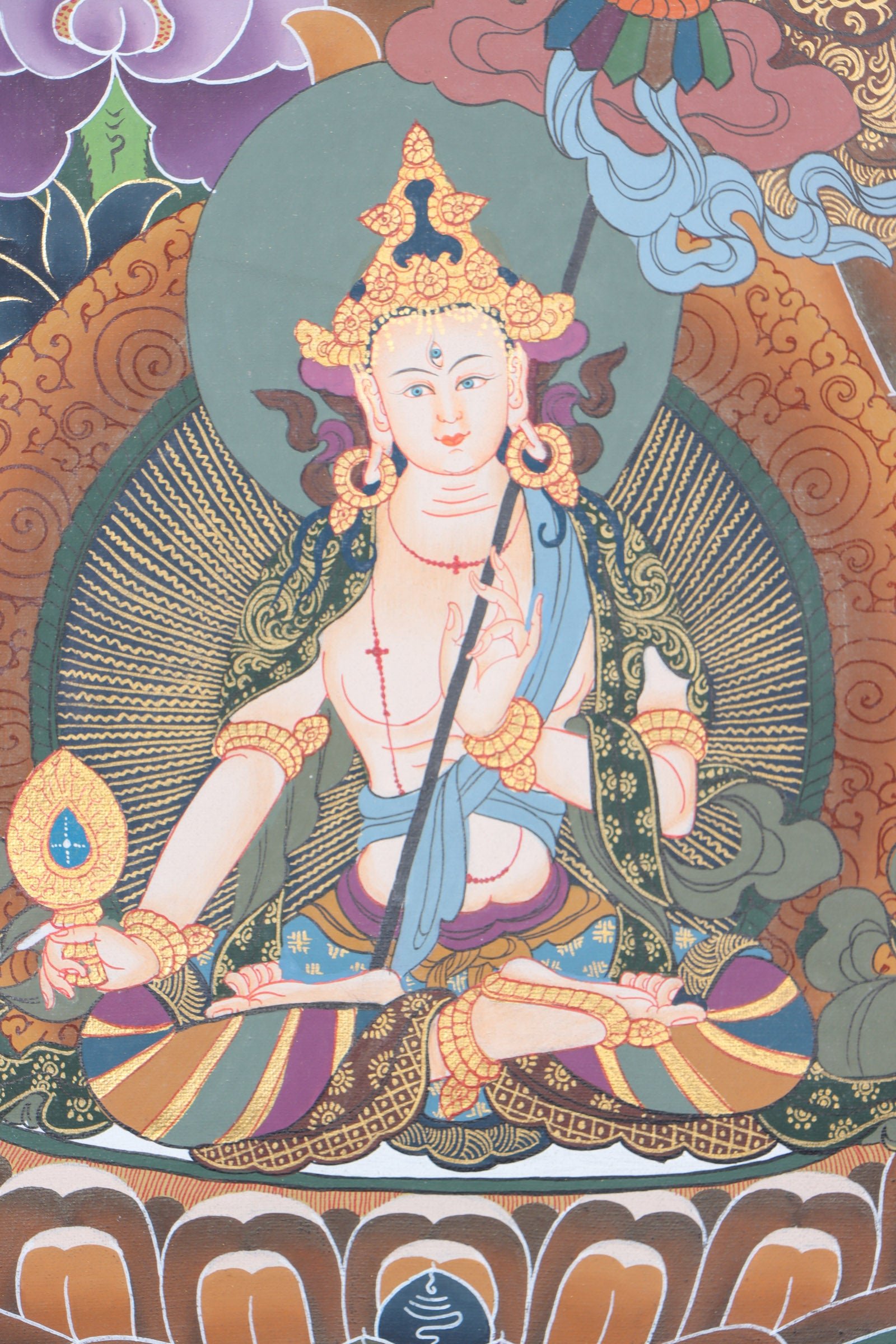 Handpainted Green Tara Thangka - Image 4