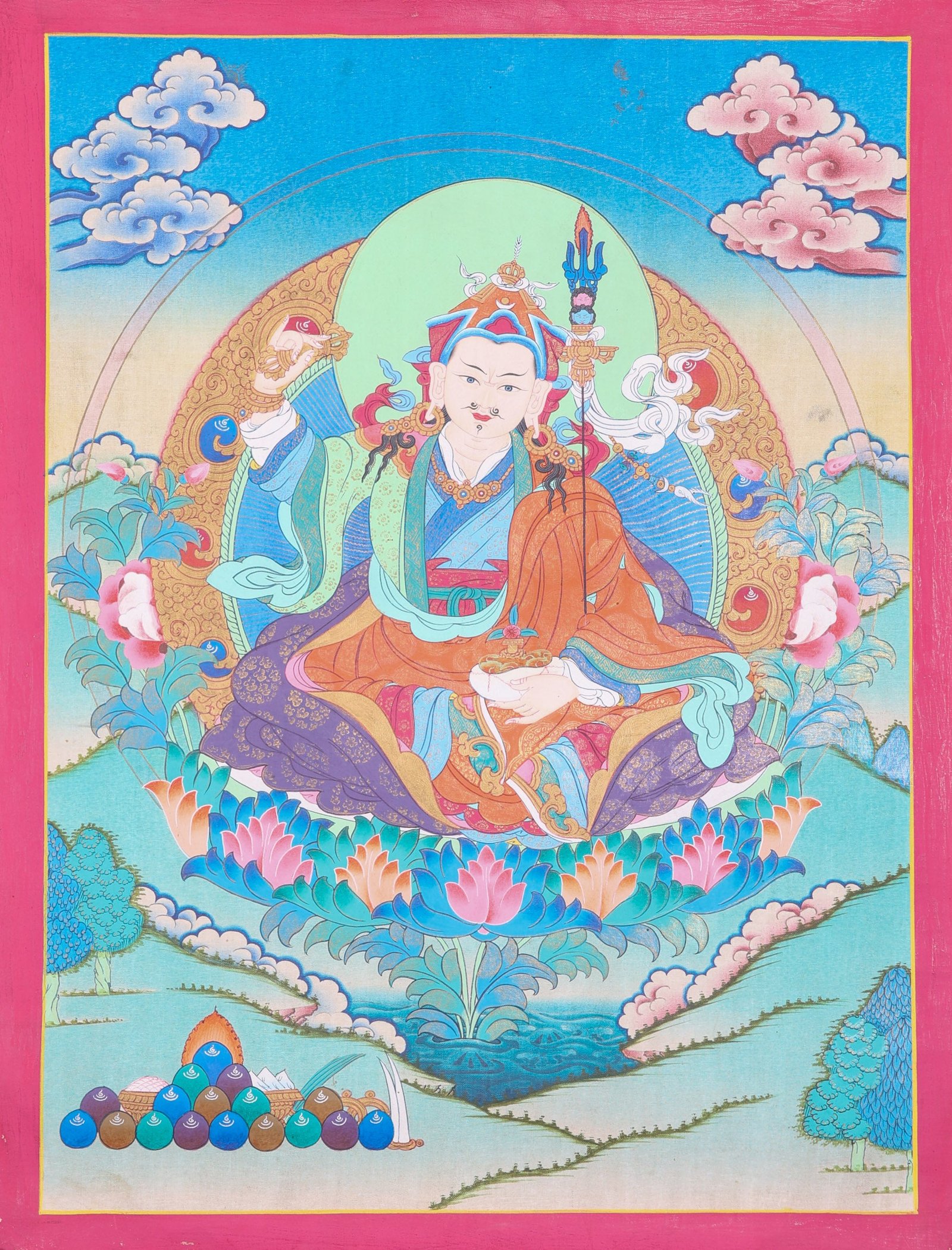 Guru Rinpoche Thangka Painting