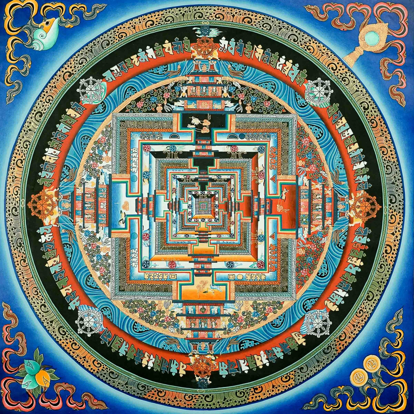 Kalchakra Mandala Thangka Painting