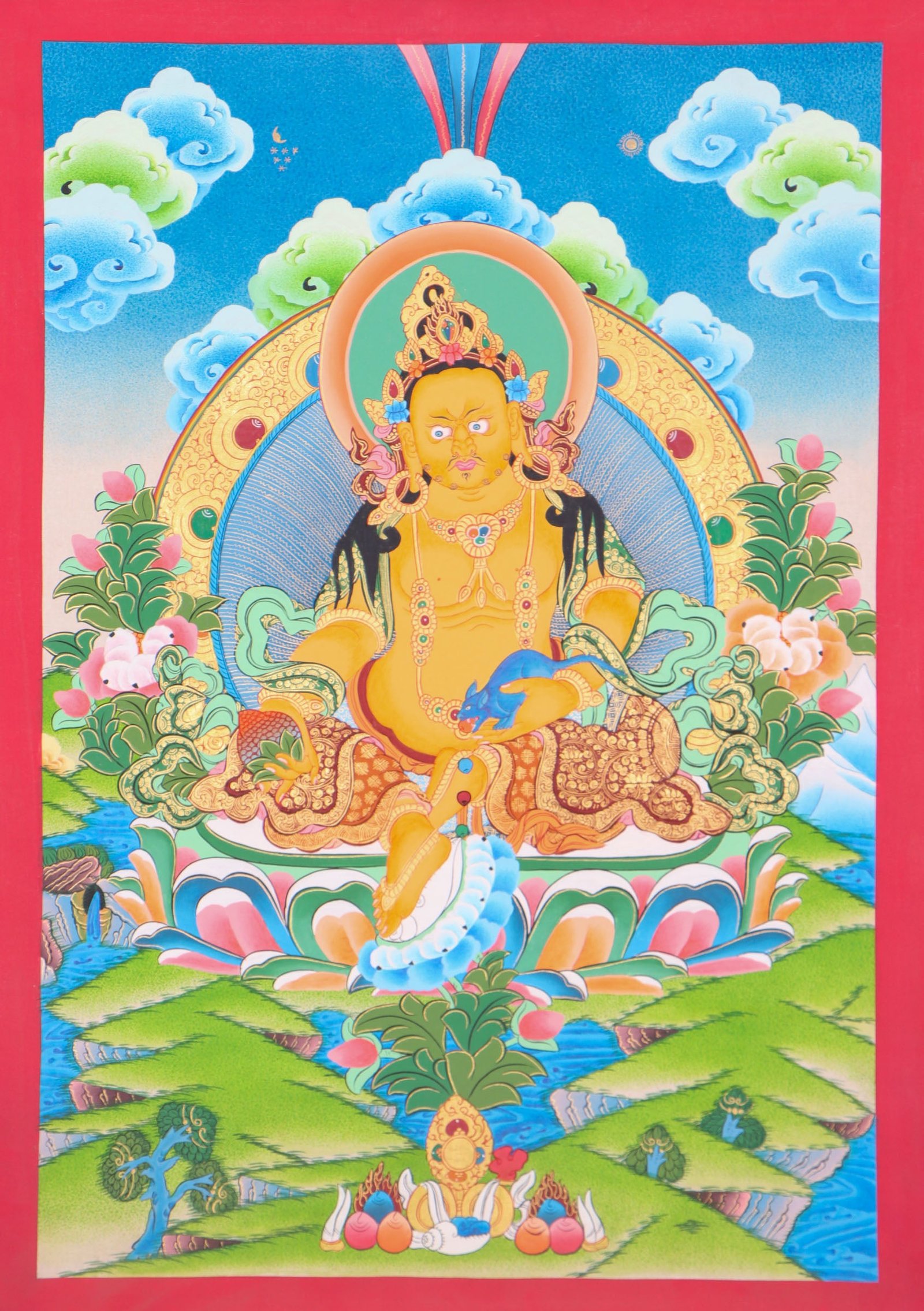 Kuber- Zambala Thangka Painting