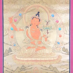 Manjushri Thangka Painting- Gold Art