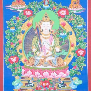 Japanese Style - Monju Bosatsu Thangka Painting