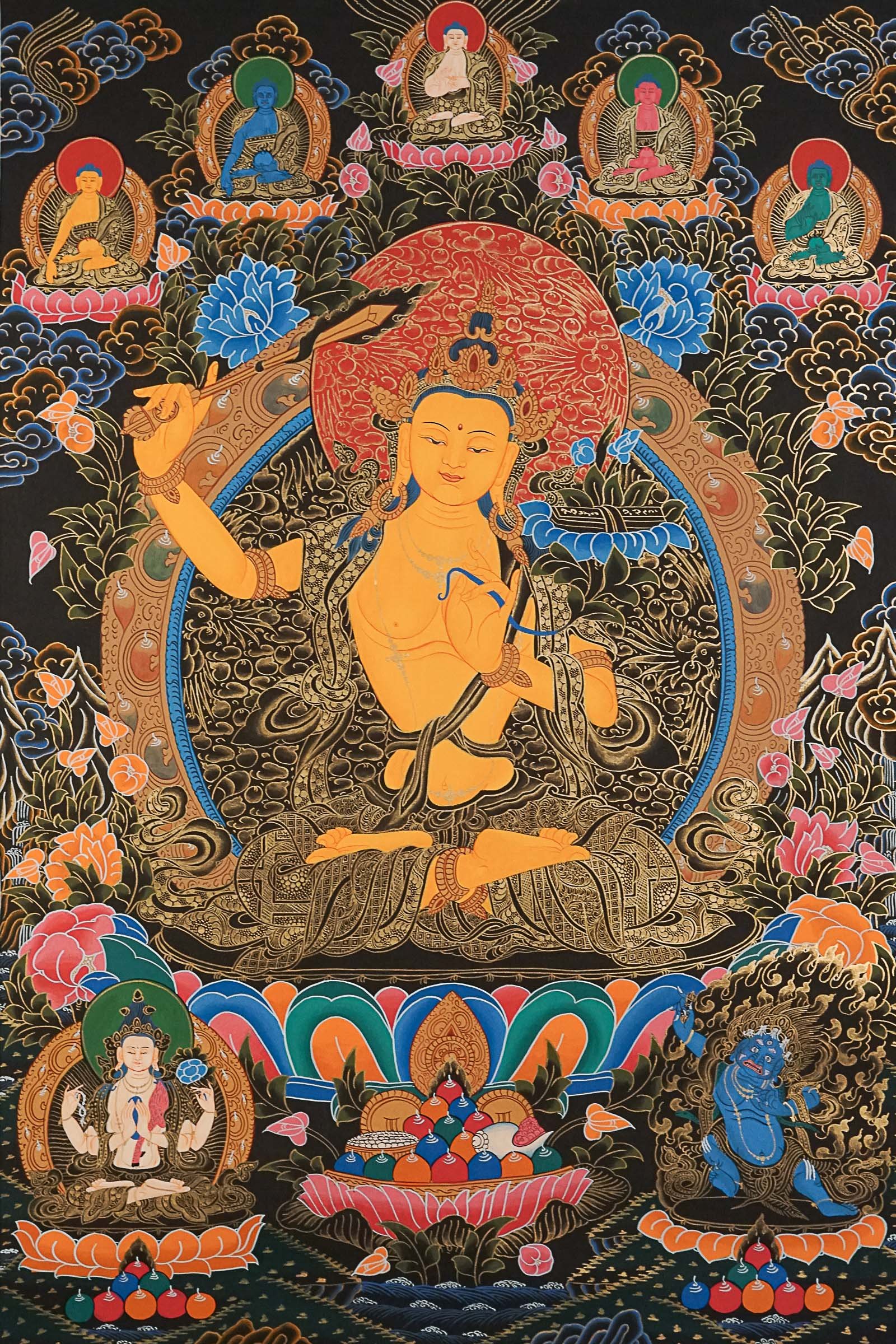Manjushree Thangka Painting