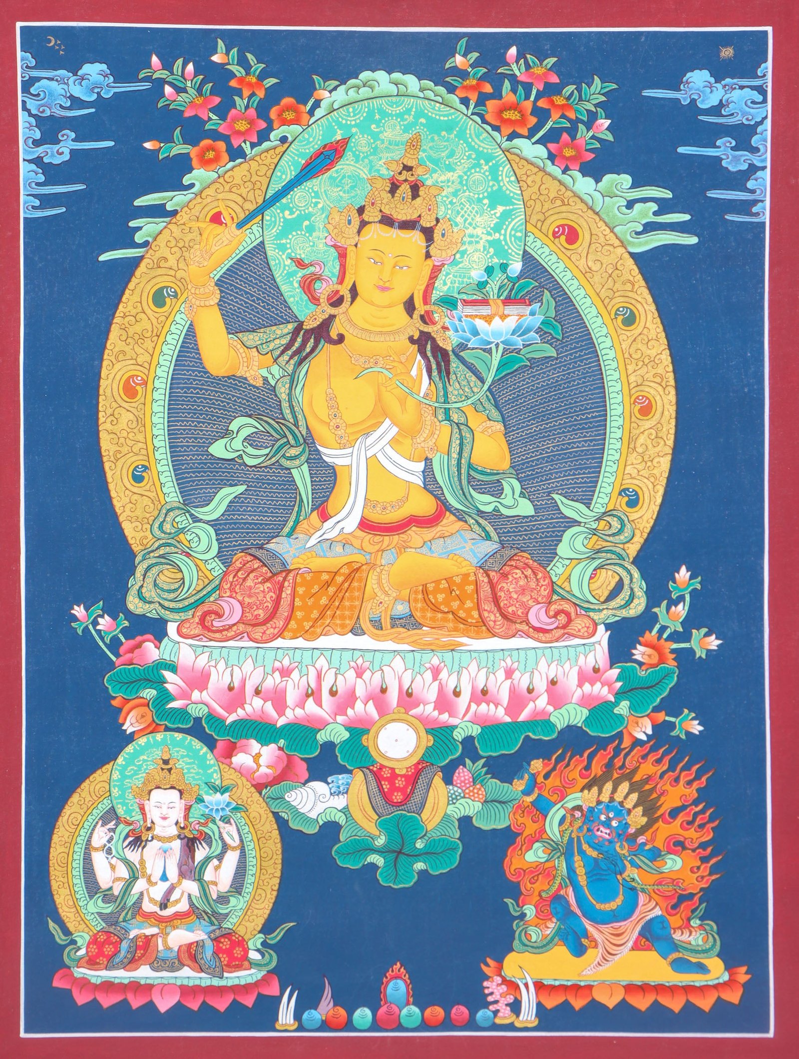Manjushri Thangka Painting
