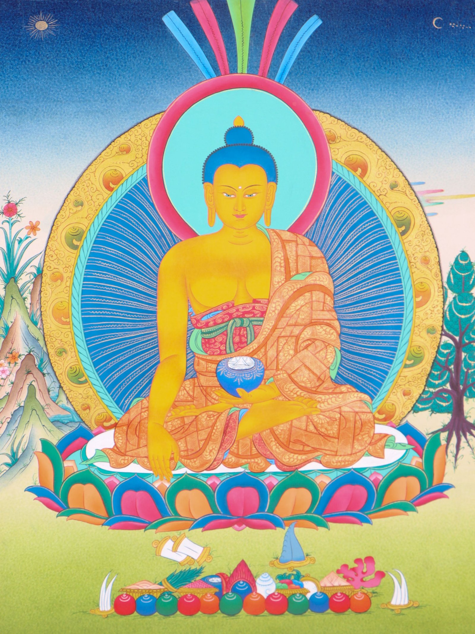 Shakyamuni Buddha Thangka - Image 2