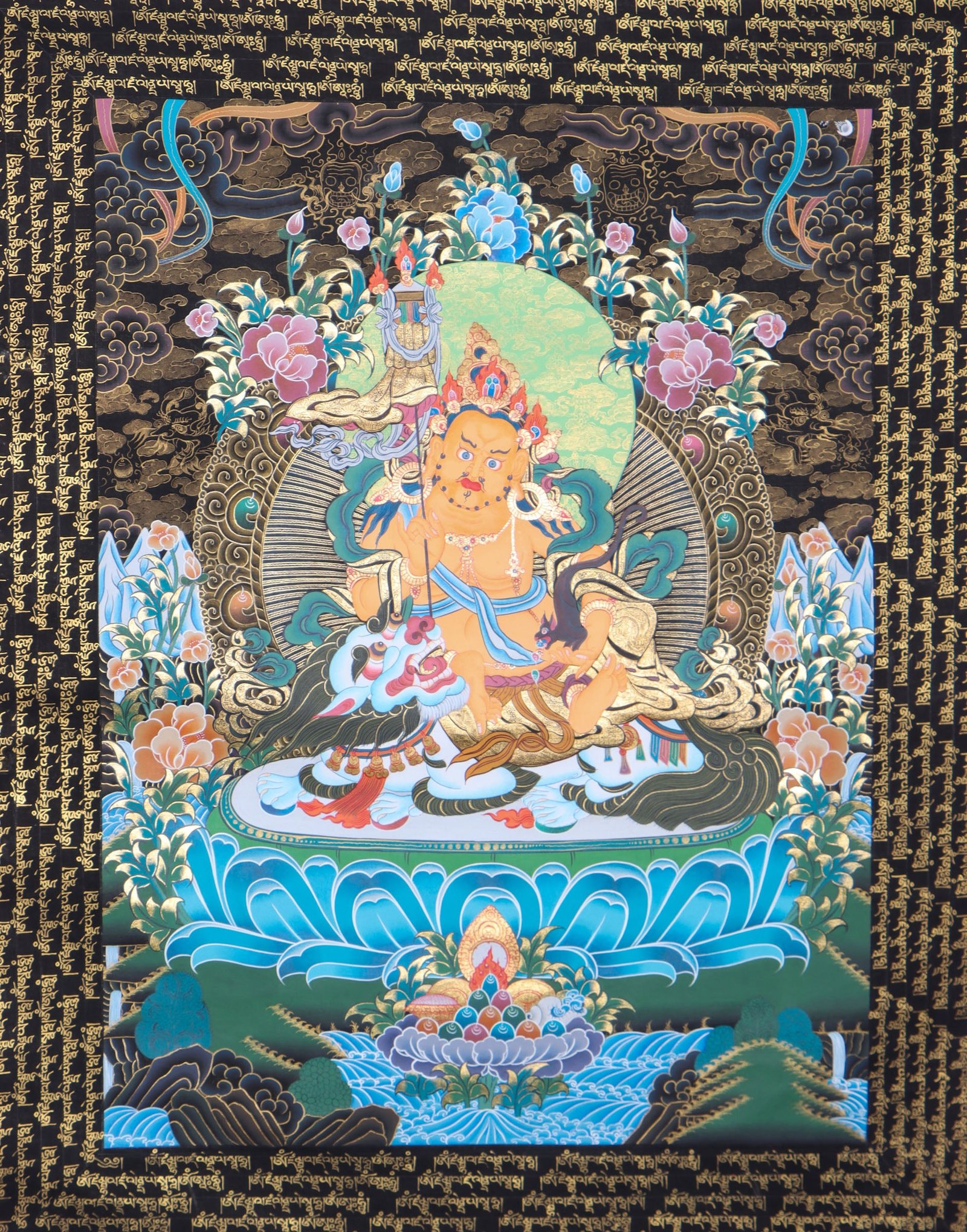 High Quality Zambala Thangka with Mantra - Image 2