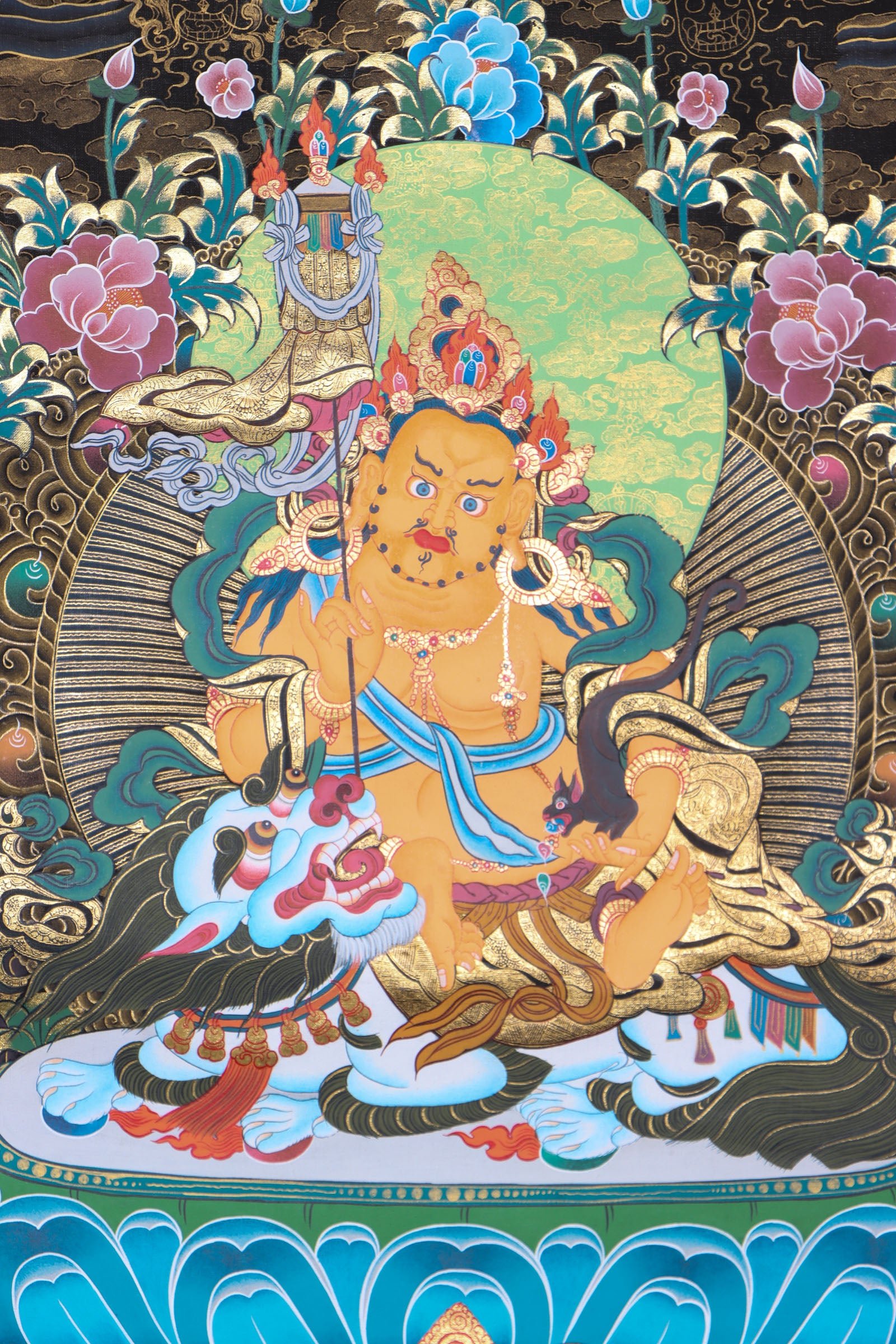 High Quality Zambala Thangka with Mantra - Image 3
